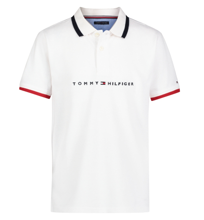 Tommy Hilfiger Boys' 2T-7 Tomas Short-Sleeve Tipped Polo Shirt - Fresh White