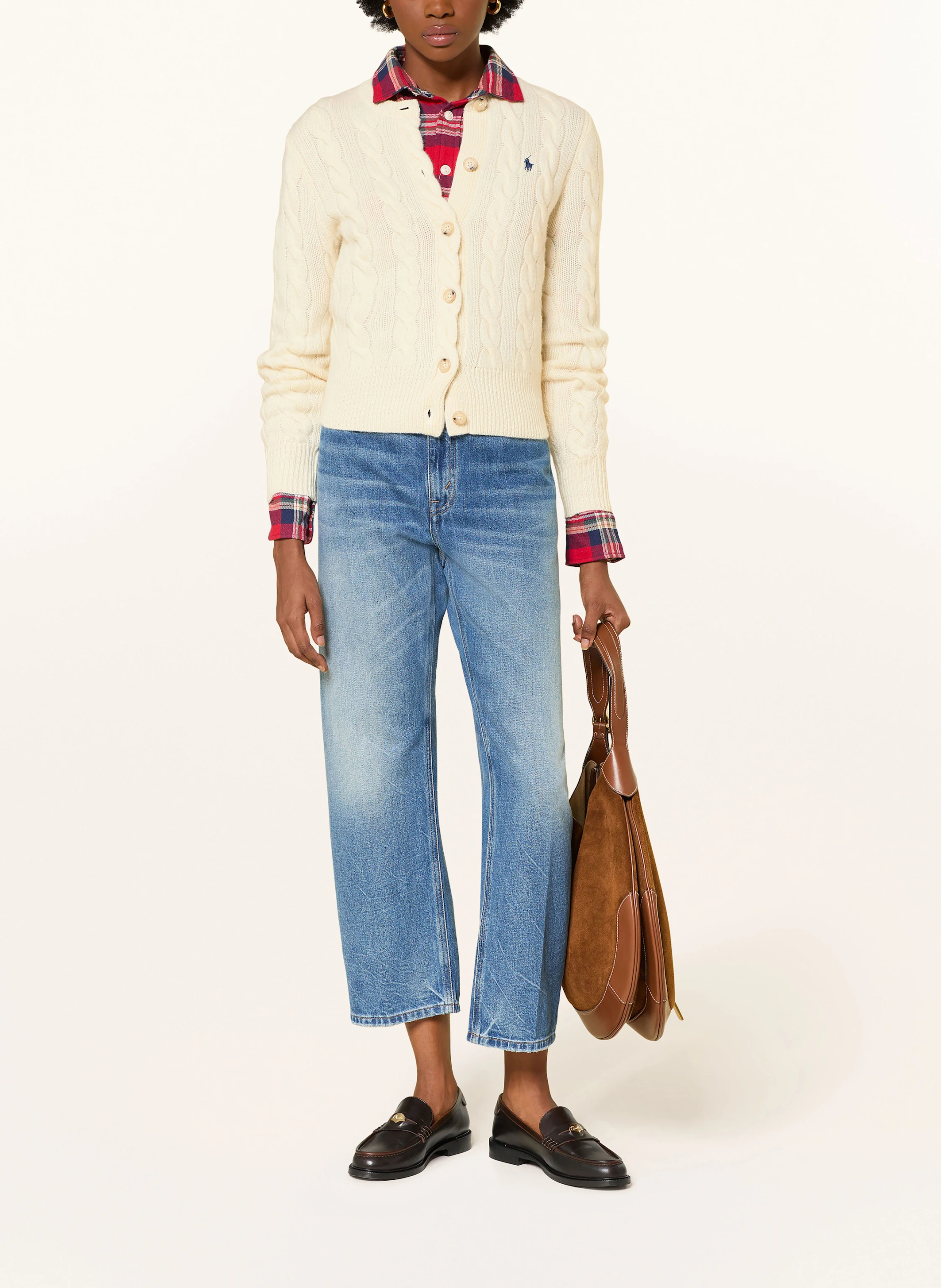 POLO RALPH LAUREN Strickjacke – CREME