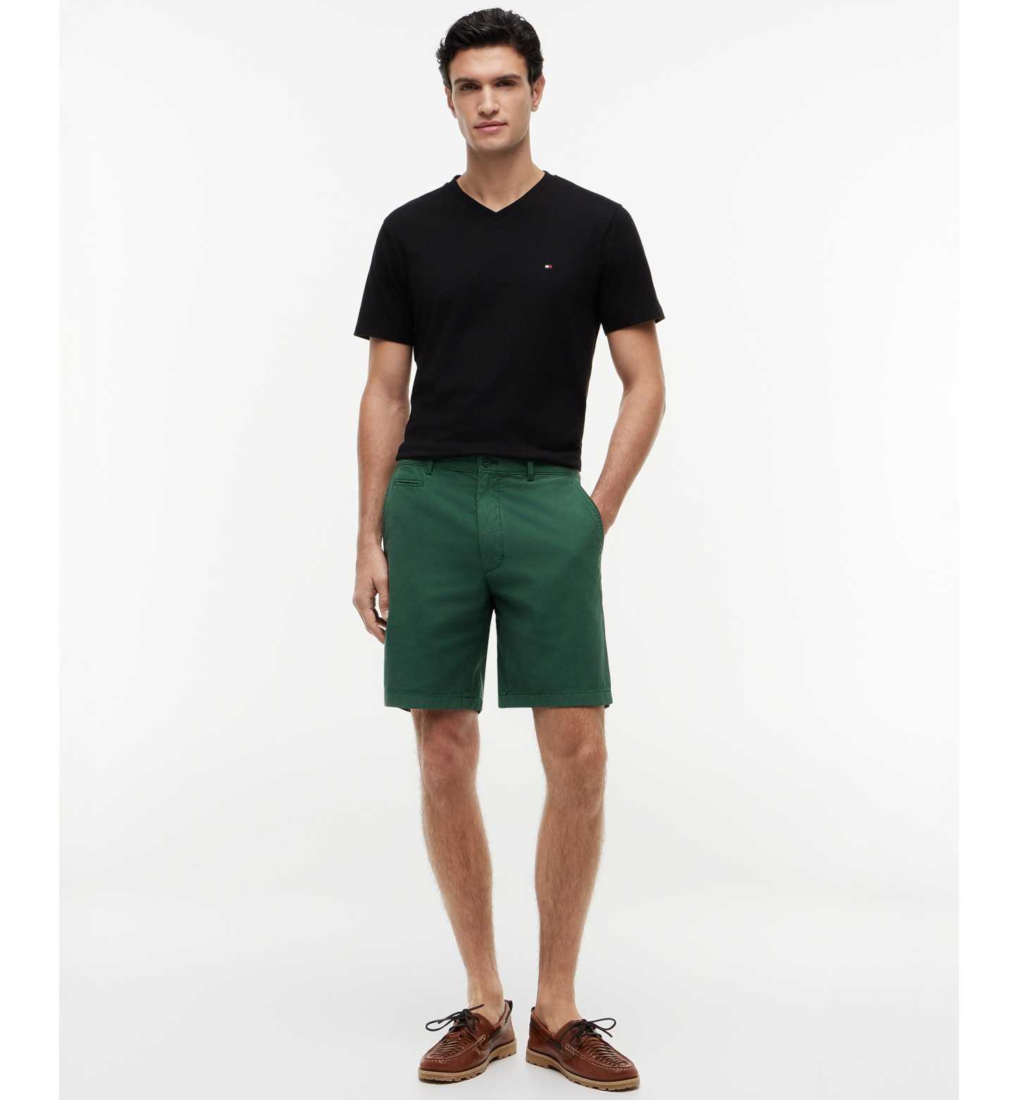 Tommy Hilfiger Men's Essential Cotton V-Neck Regular-Fit T-Shirt - Black