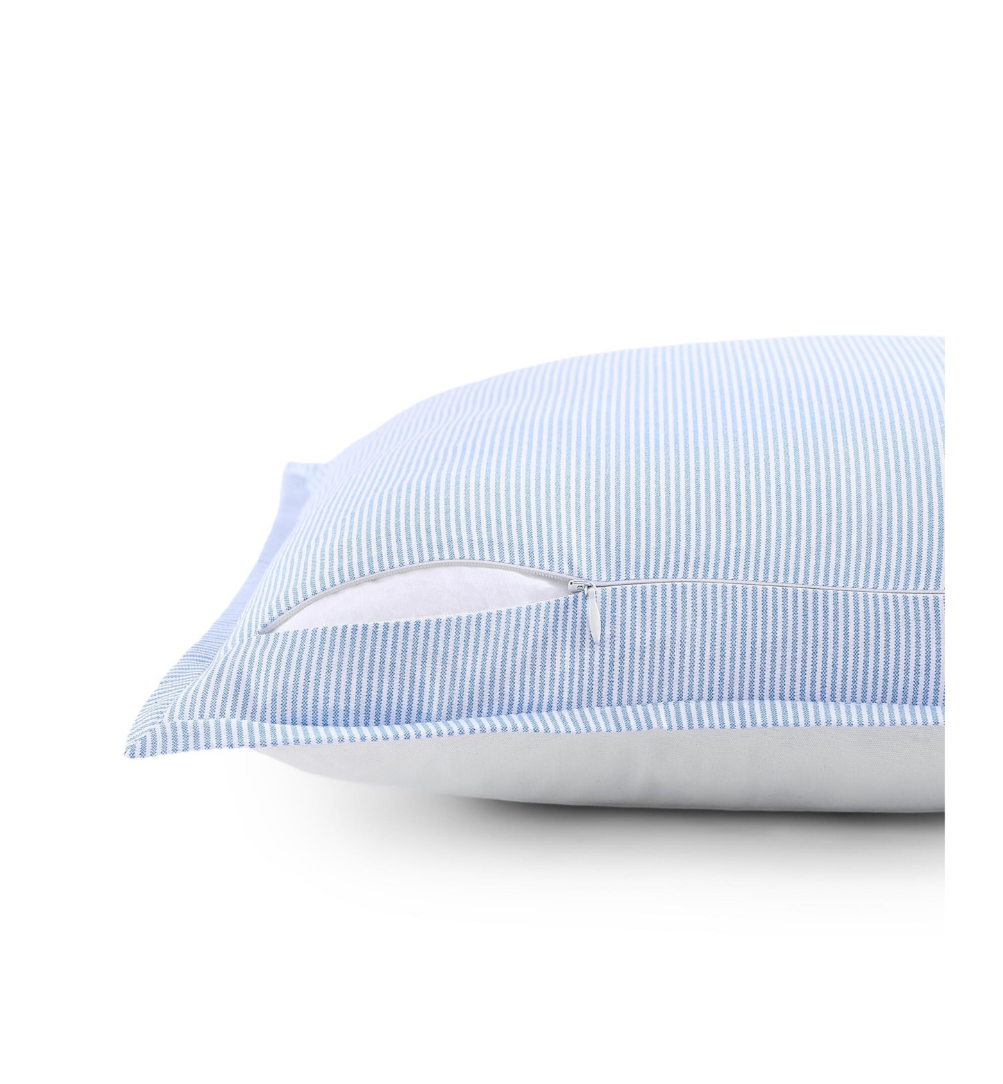 Tommy Hilfiger New York Flag Square Pillow, 20" X 20" - Ivory White/ Dark Navy/ Light Blue