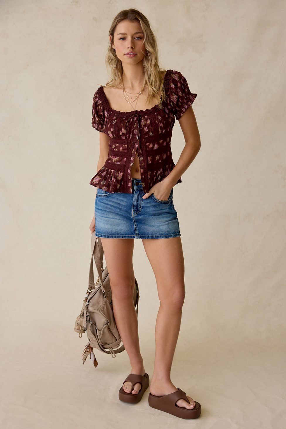 BDG Onna Denim Micro Mini Skirt - Dark Indigo