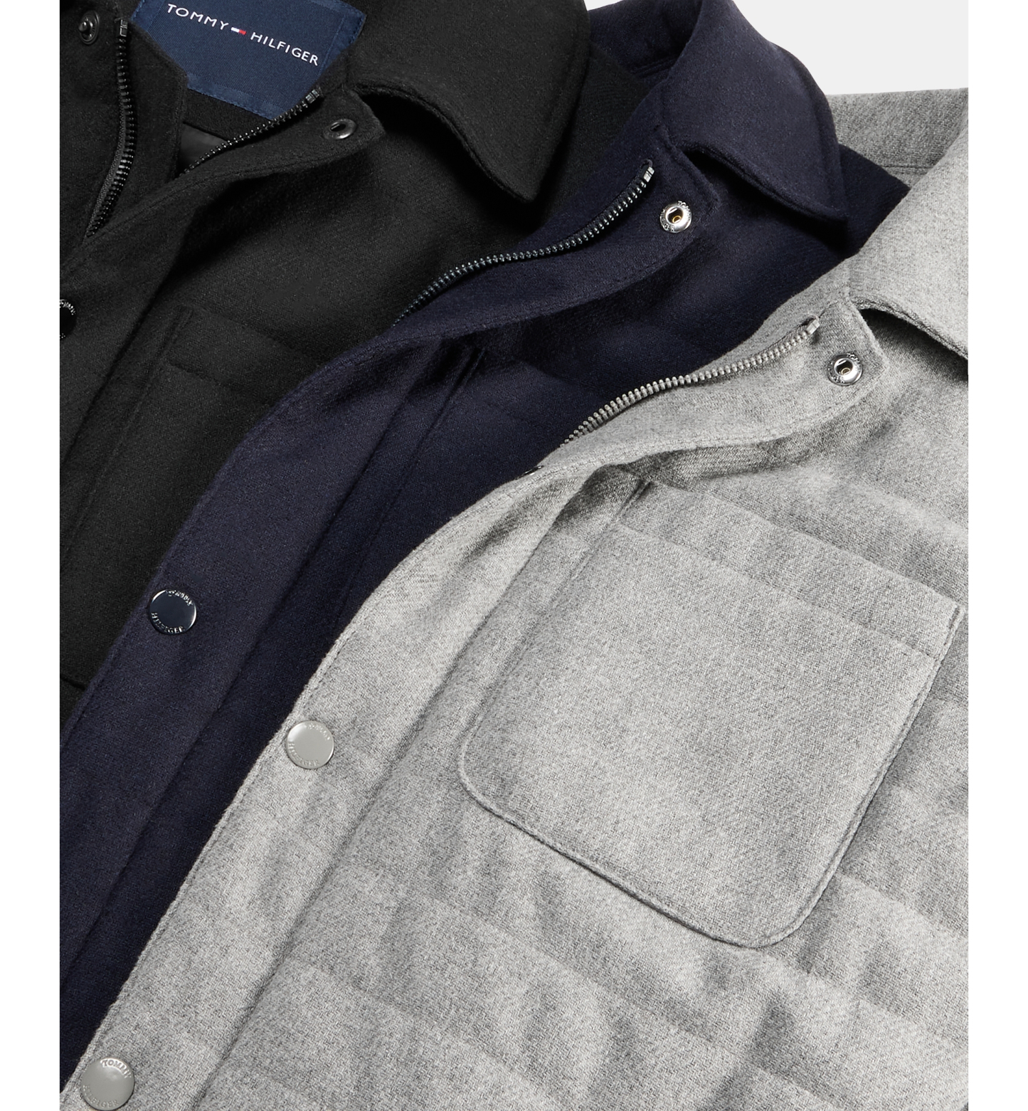 Tommy Hilfiger Men's Quilted Shirt Jacket - Heather Grey