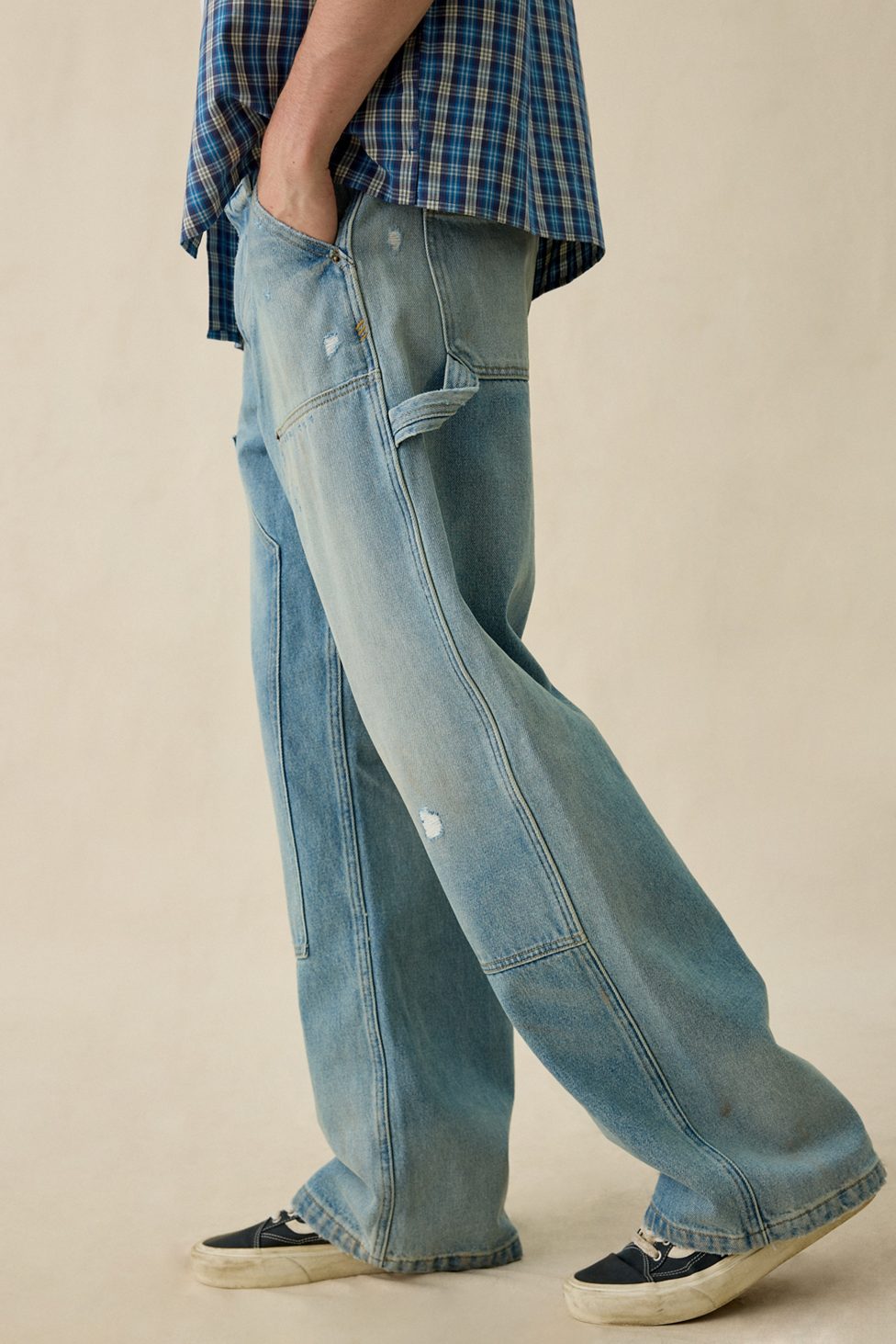 BDG Nitro Double Knee Baggy Fit Jeans - Titanium