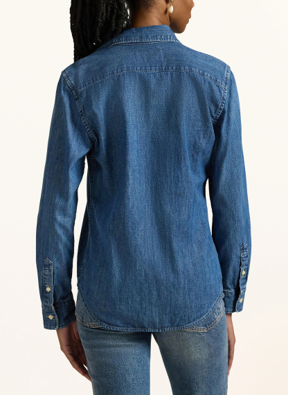 POLO RALPH LAUREN Hemdbluse in Jeansoptik – BLAU