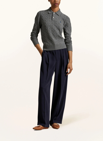 POLO RALPH LAUREN Strick-Poloshirt – GRAU