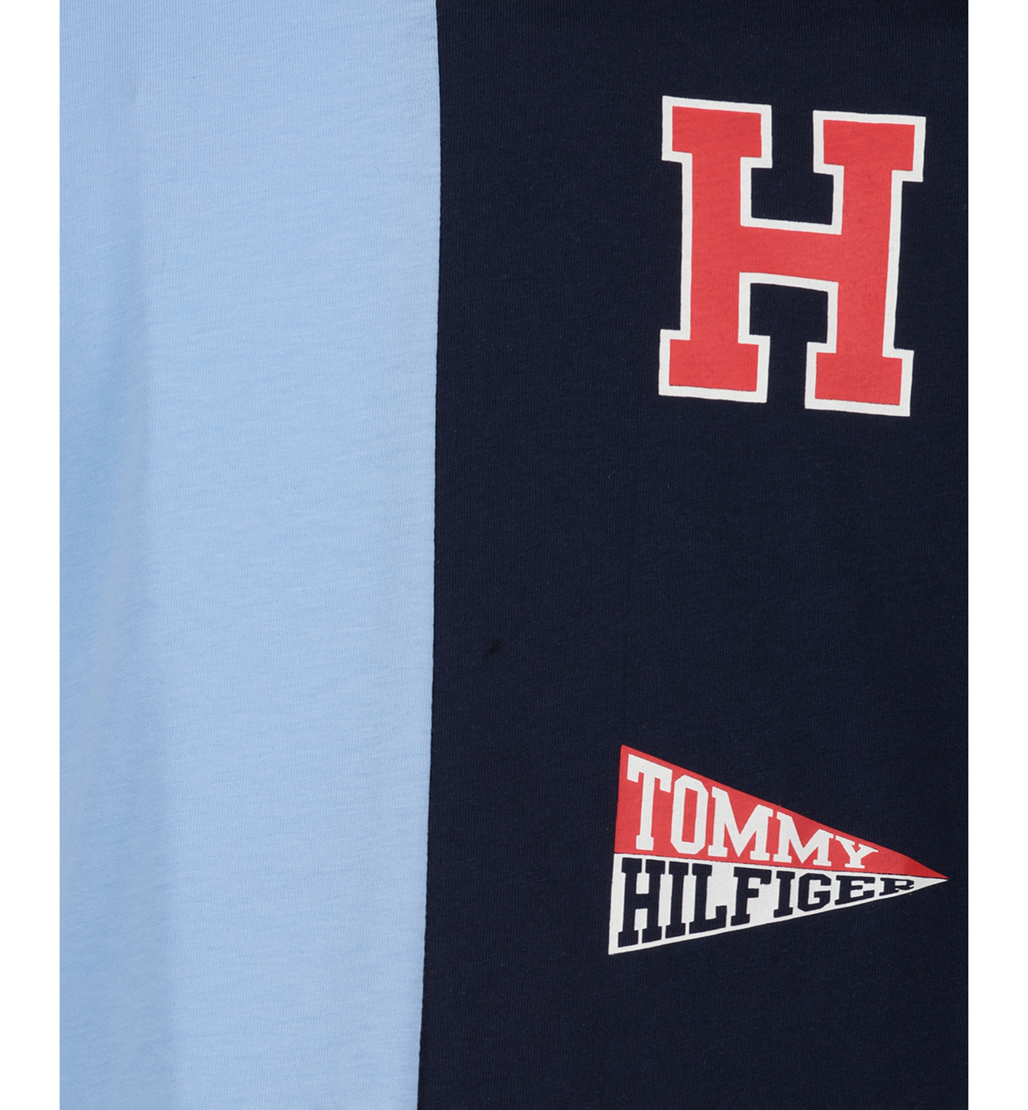 Tommy Hilfiger Boys' 2T-7 Stacked Logo Long-Sleeve T-Shirt - Navy Blazer