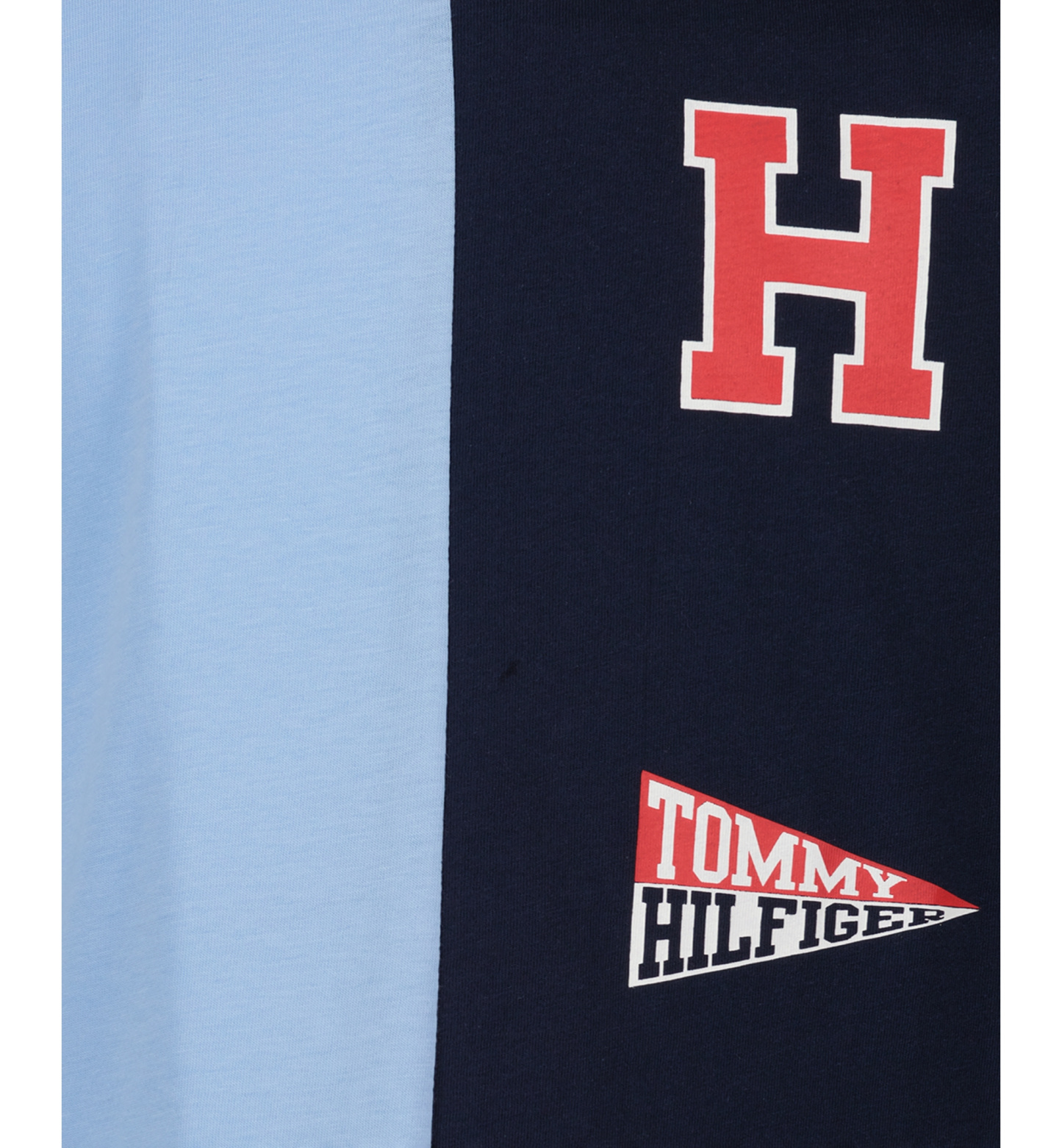 Tommy Hilfiger Boys' 2T-7 Stacked Logo Long-Sleeve T-Shirt - Navy Blazer