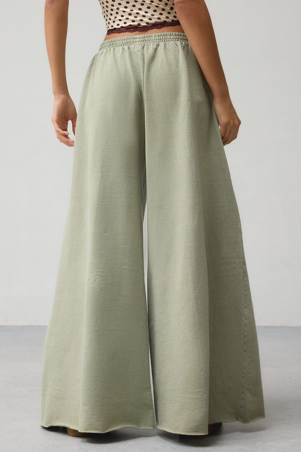 Out From Under Lived In Extreme Wide Leg Sweatpants - Green