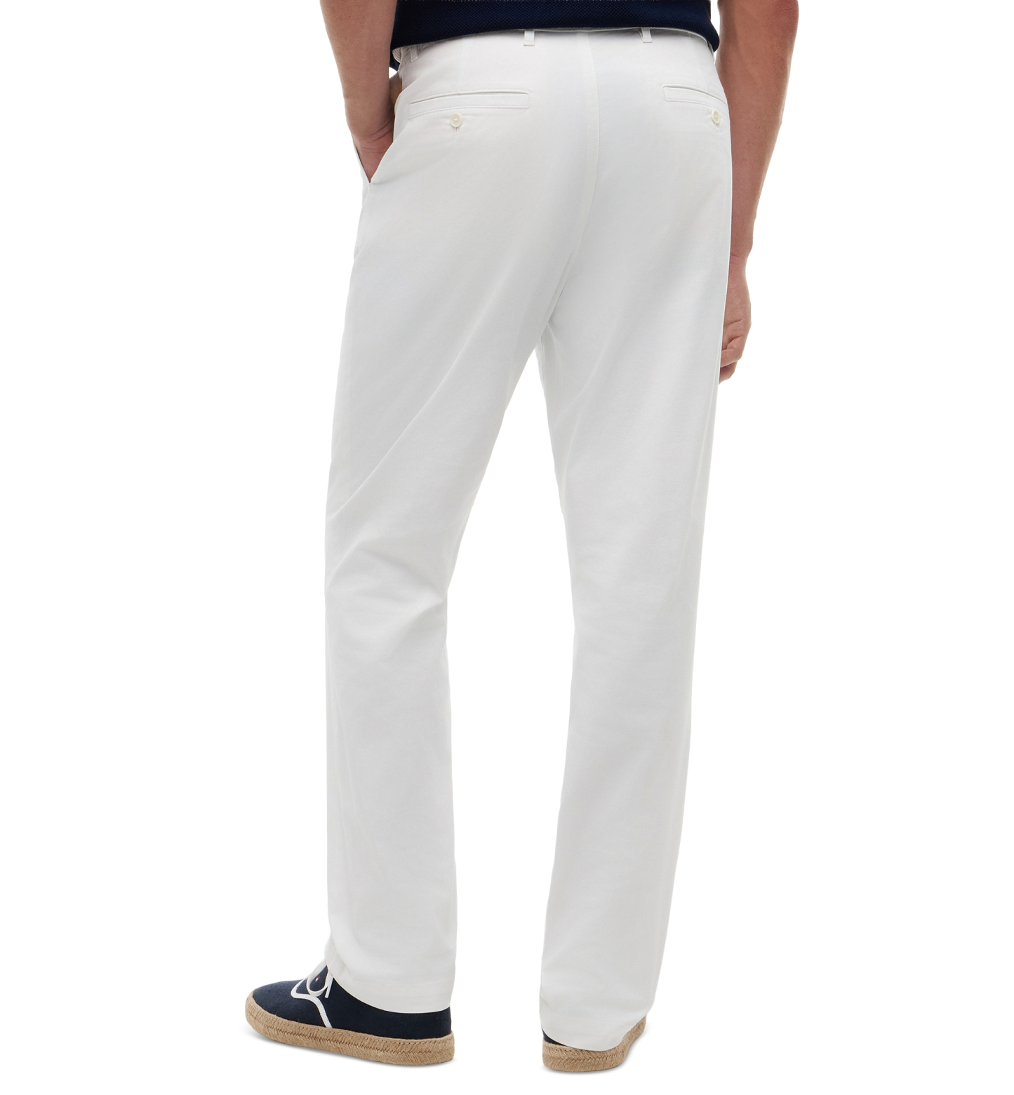 Tommy Hilfiger Men's Regular-Straight Fit Stretch Chino Pants - TH Optic White