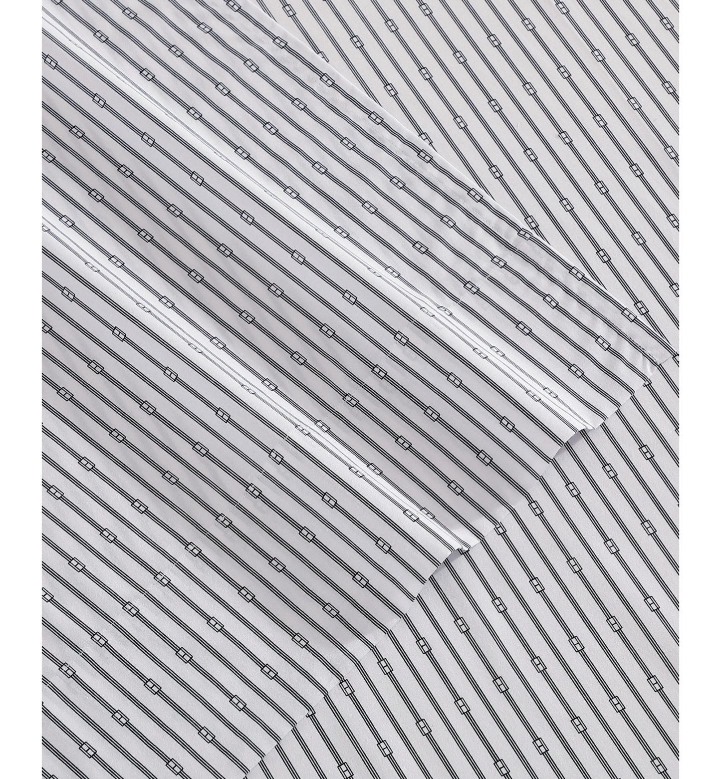 Tommy Hilfiger Printed 200-Thread Count Cotton Percale Sheet Set - Monogram Navy