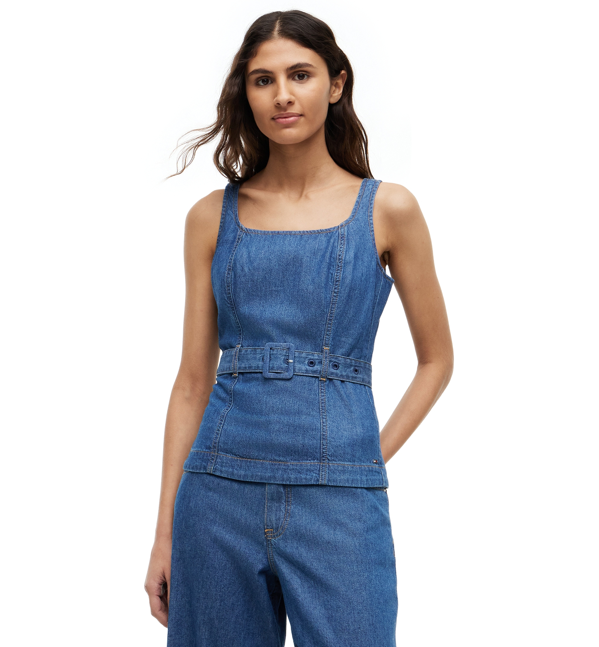 Tommy Hilfiger Women's Belted Sleeveless Top - Tory Mid
