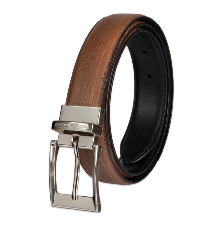 32MM STRETCH BELT - Tan/black