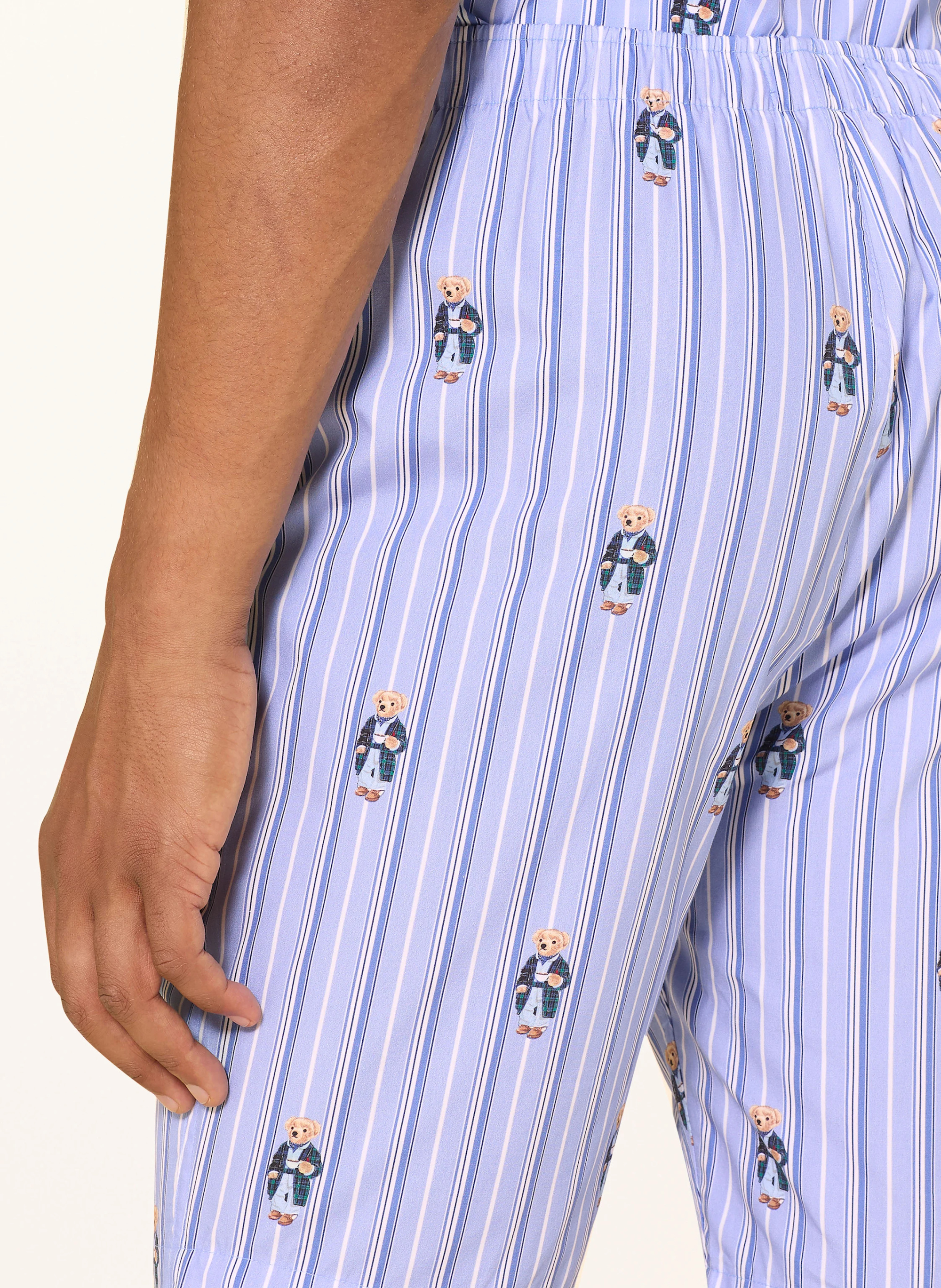 POLO RALPH LAUREN Lounge-Shorts – HELLBLAU / HELLBRAUN / WEISS