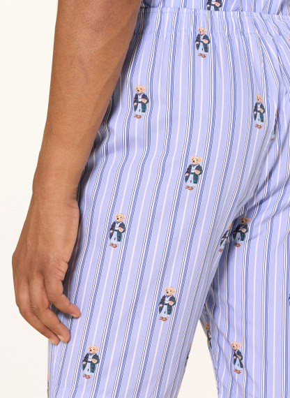 POLO RALPH LAUREN Lounge-Shorts – HELLBLAU / HELLBRAUN / WEISS