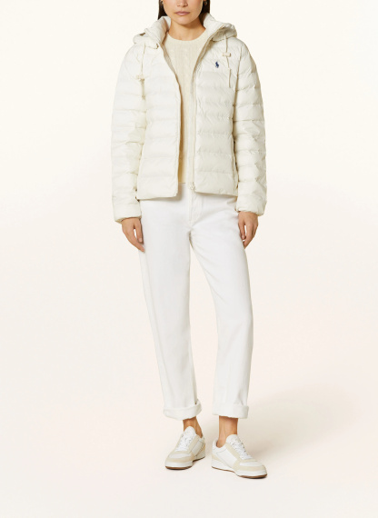 POLO RALPH LAUREN Steppjacke mit abnehmbarer Kapuze – CREME