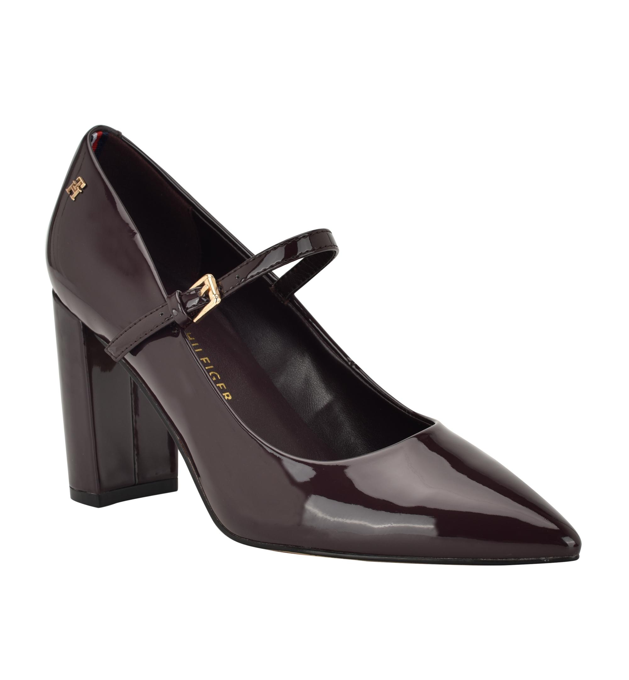 Tommy Hilfiger Women's Aveniz Mary Jane Block Heel Pump - Dark Red