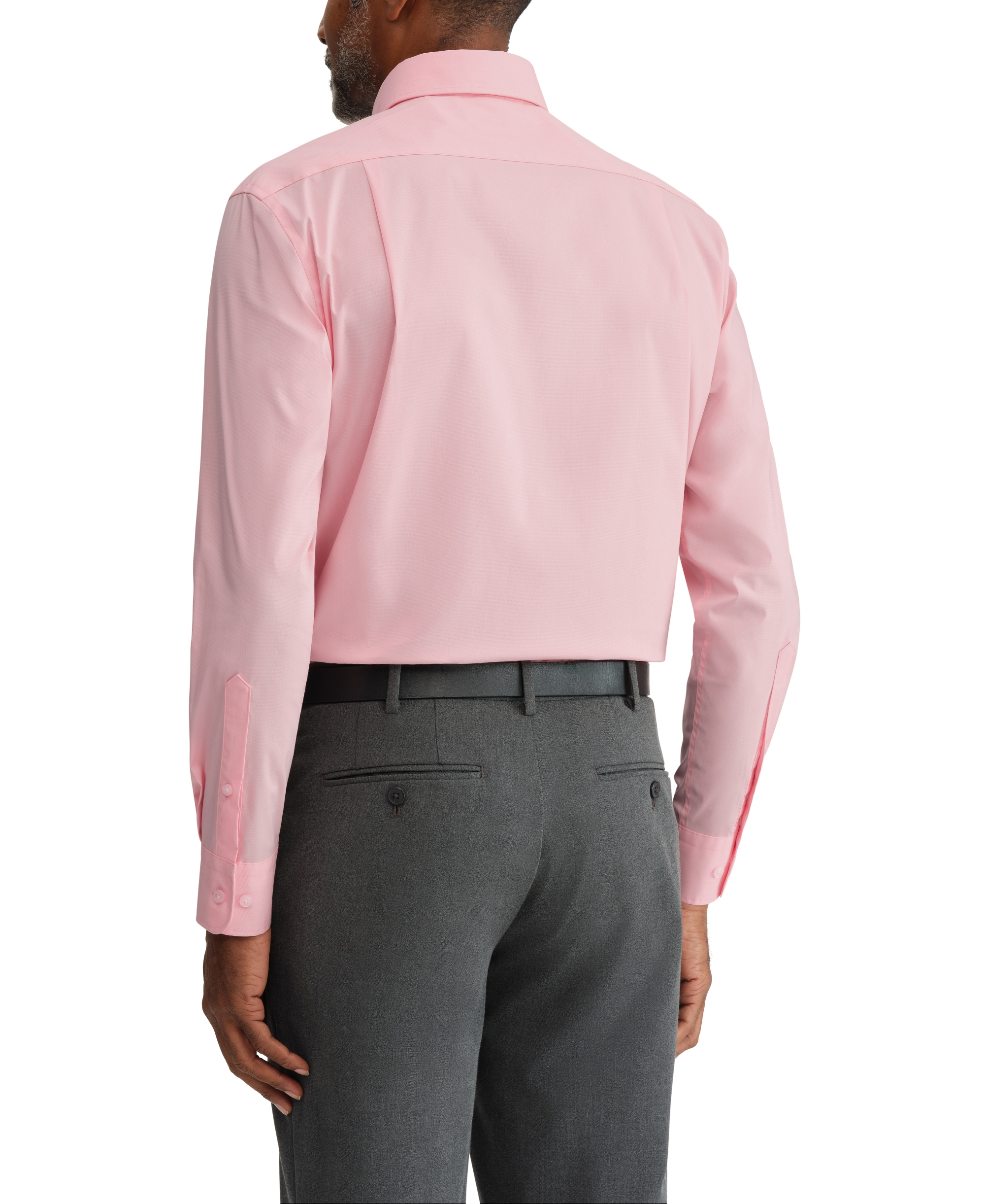 Tommy Hilfiger Men's Regular Fit Wrinkle Resistant Stretch Dress Shirt - Coral
