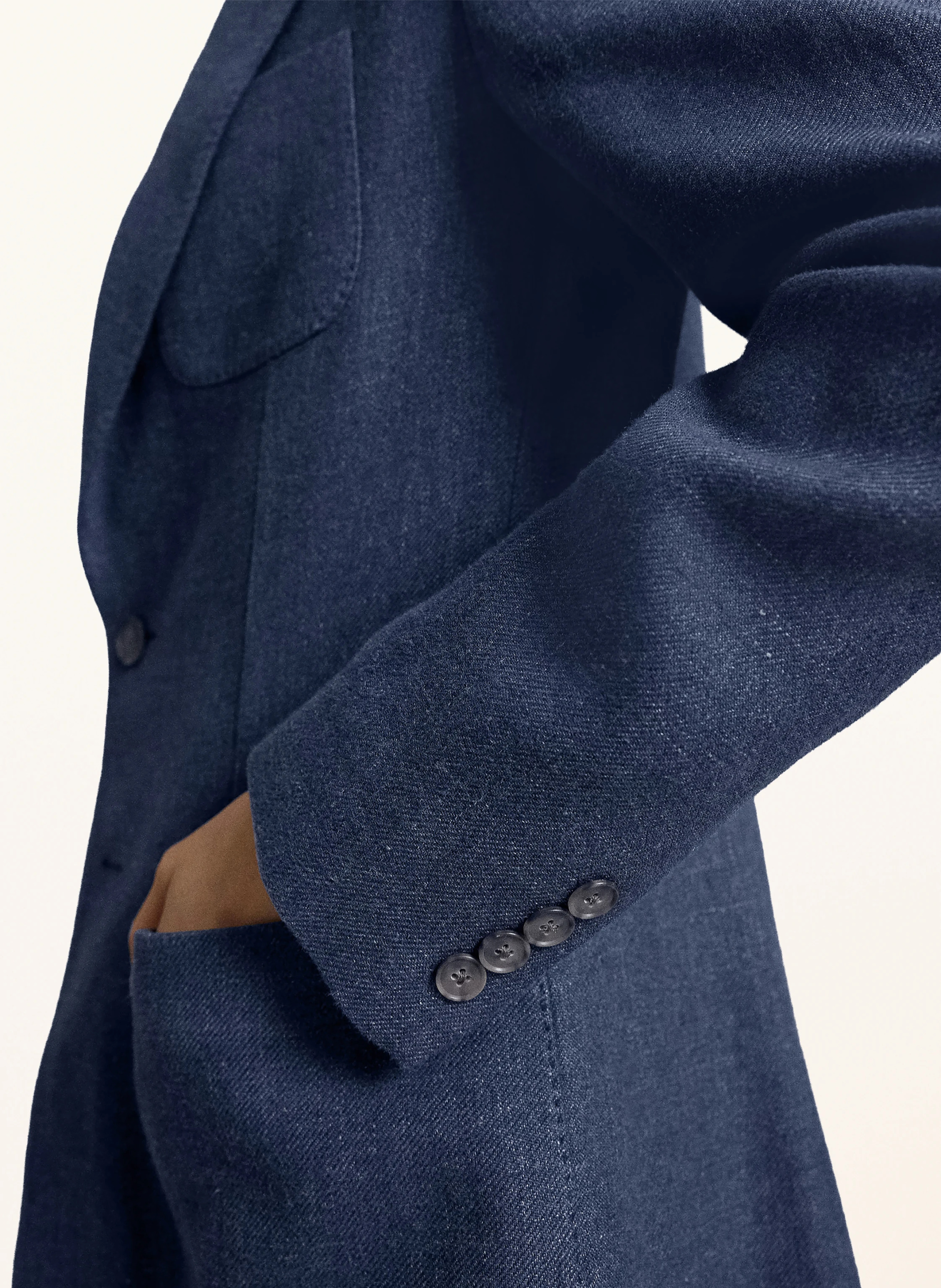 POLO RALPH LAUREN Jeansblazer mit Leinen – BLAU