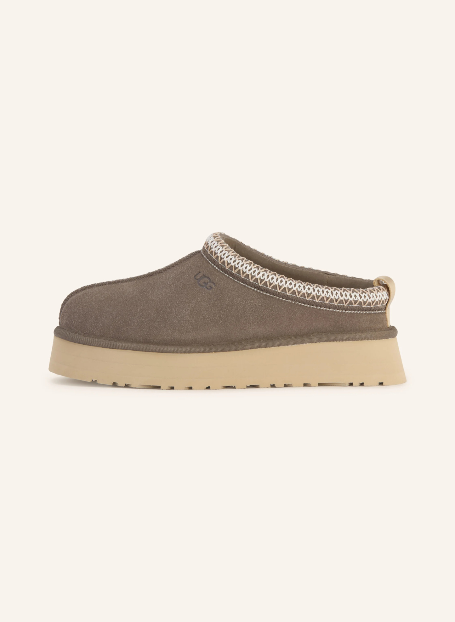 UGG Plateau-Pantoletten TAZZ – TAUPE / BEIGE / WEISS