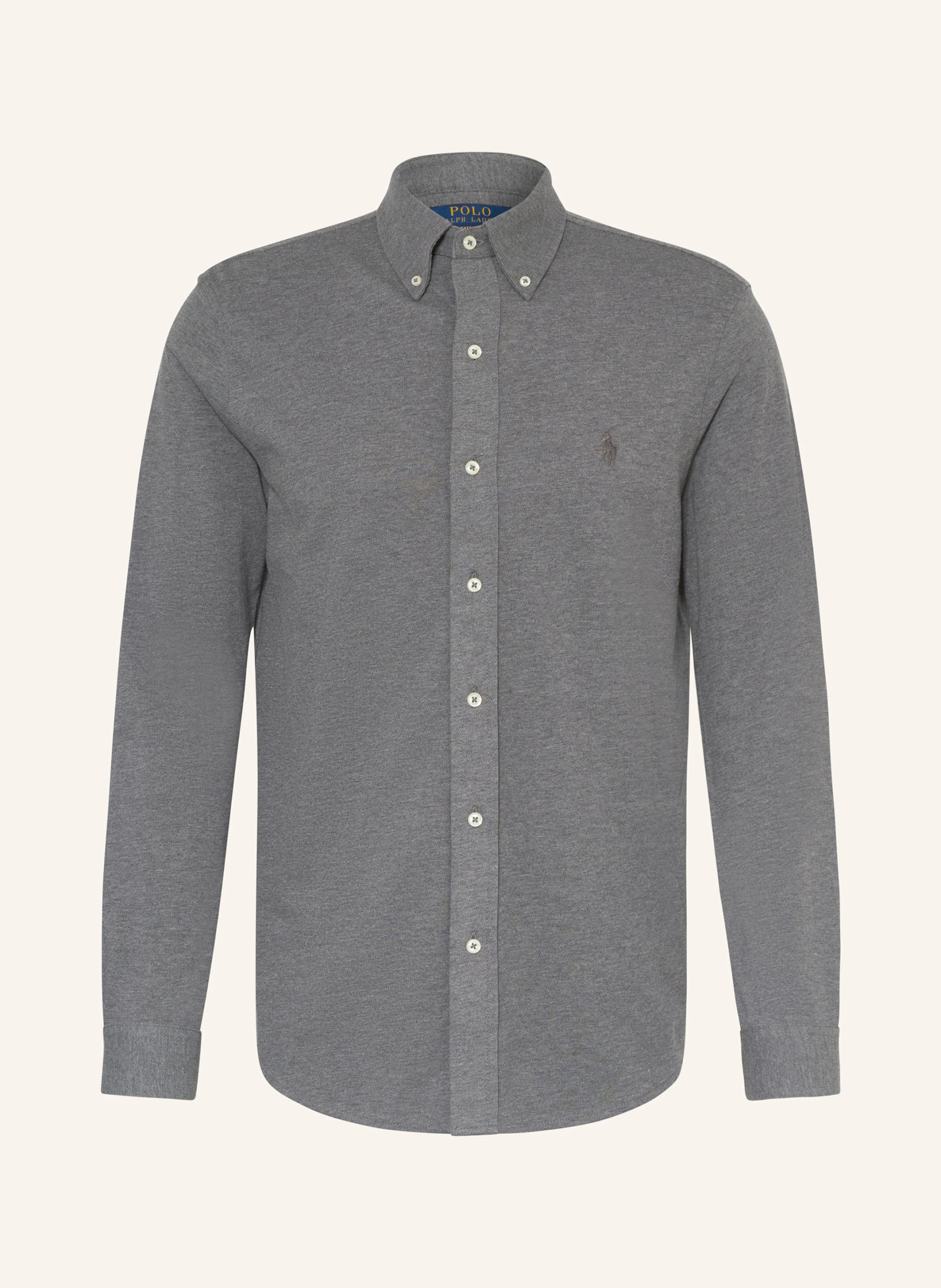 POLO RALPH LAUREN Piqué-Hemd Custom Fit – DUNKELGRAU