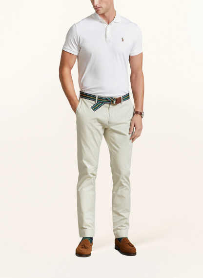 POLO RALPH LAUREN Jersey-Poloshirt Custom Slim Fit – WEISS