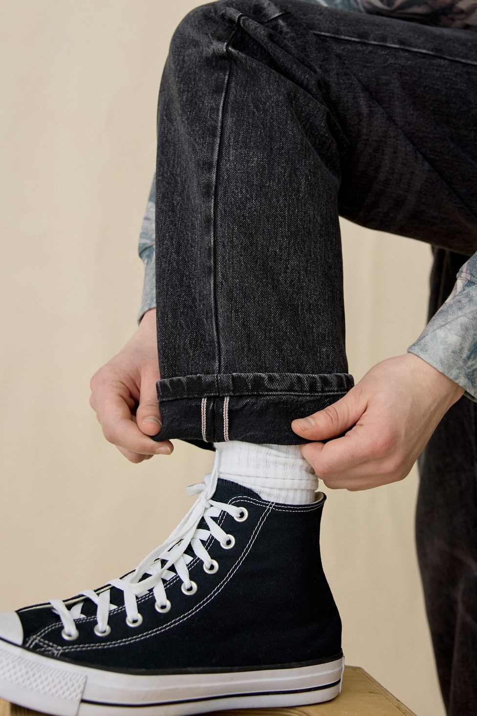 BDG Relaxed Straight Premium Selvedge Jeans - Black