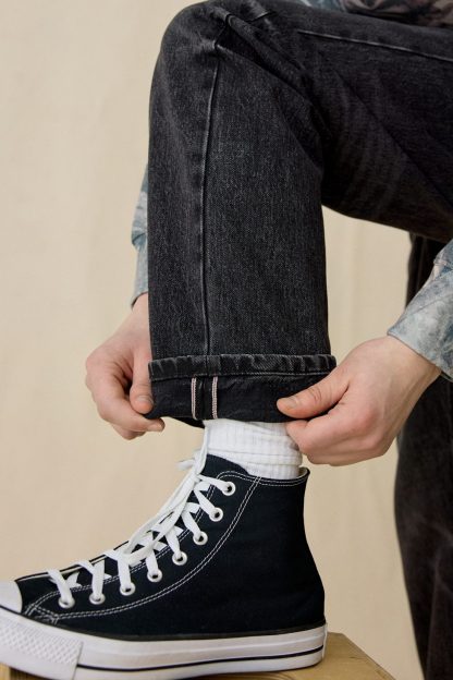 BDG Relaxed Straight Premium Selvedge Jeans - Black