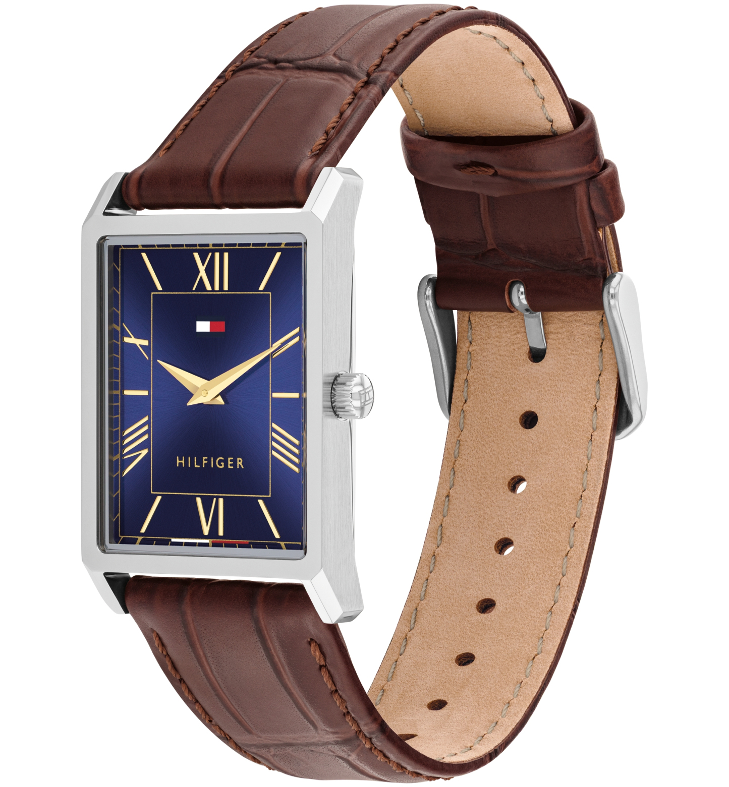 Tommy Hilfiger Men's Quartz Brown Leather Watch, 25.5 mm - Brown