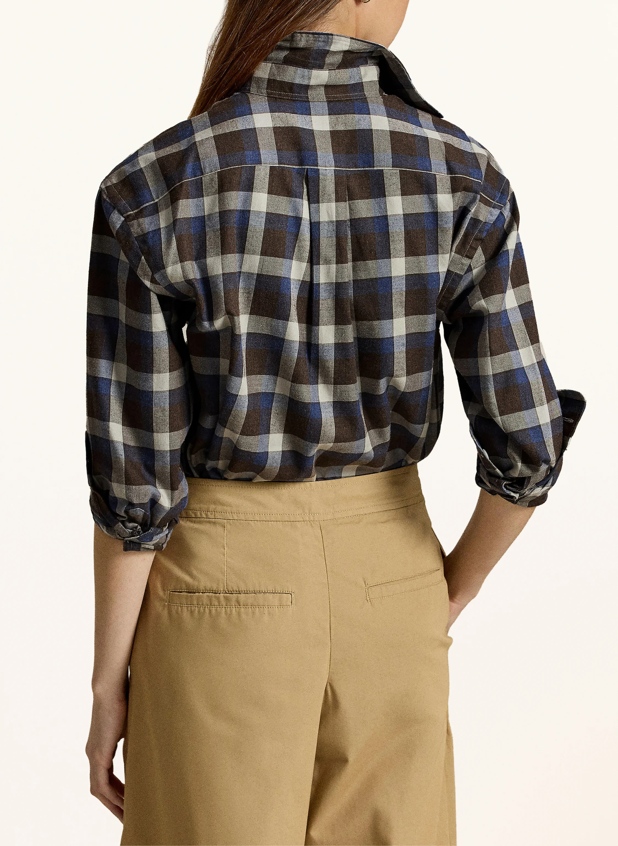 POLO RALPH LAUREN Hemdbluse aus Flanell – DUNKELBRAUN / DUNKELBLAU / WEISS