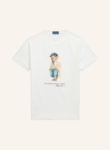 POLO RALPH LAUREN T-Shirt – WEISS / BEIGE / BLAU