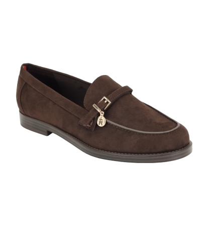 Tommy Hilfiger Women's Maxline Charm Buckle Strap Slip-On Dress Loafers - Dark Brown