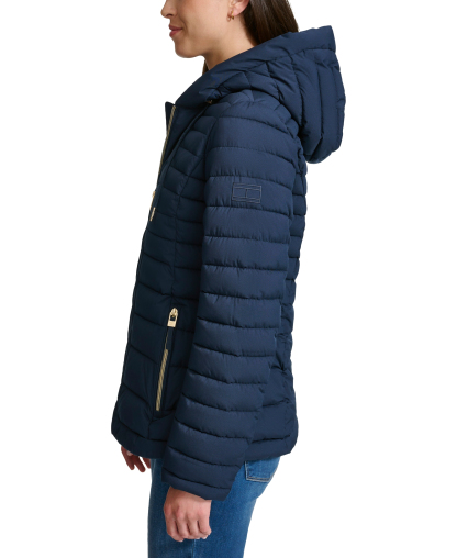 Tommy Hilfiger Women's Hooded Packable Puffer Coat - Navy