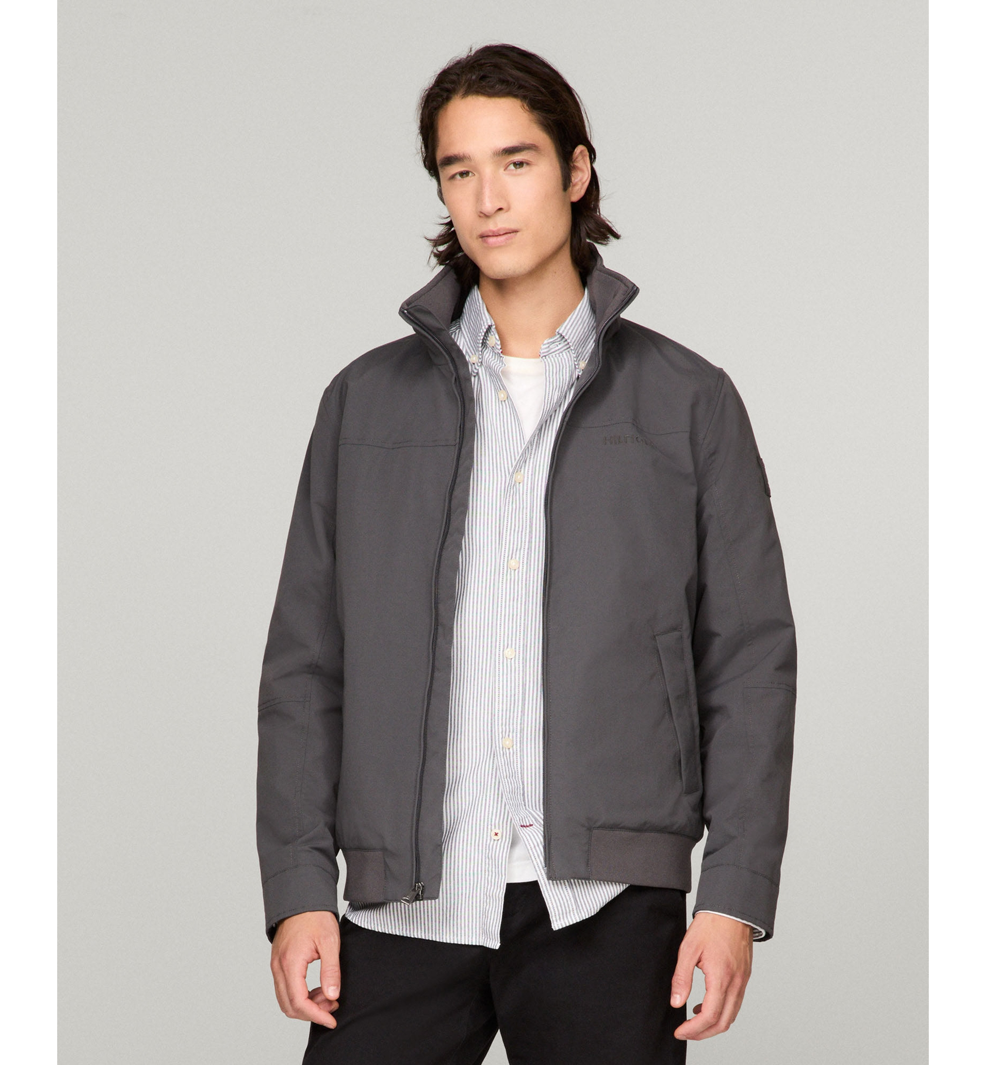Tommy Hilfiger Men's Regatta Water Resistant Jacket - Grey Skies