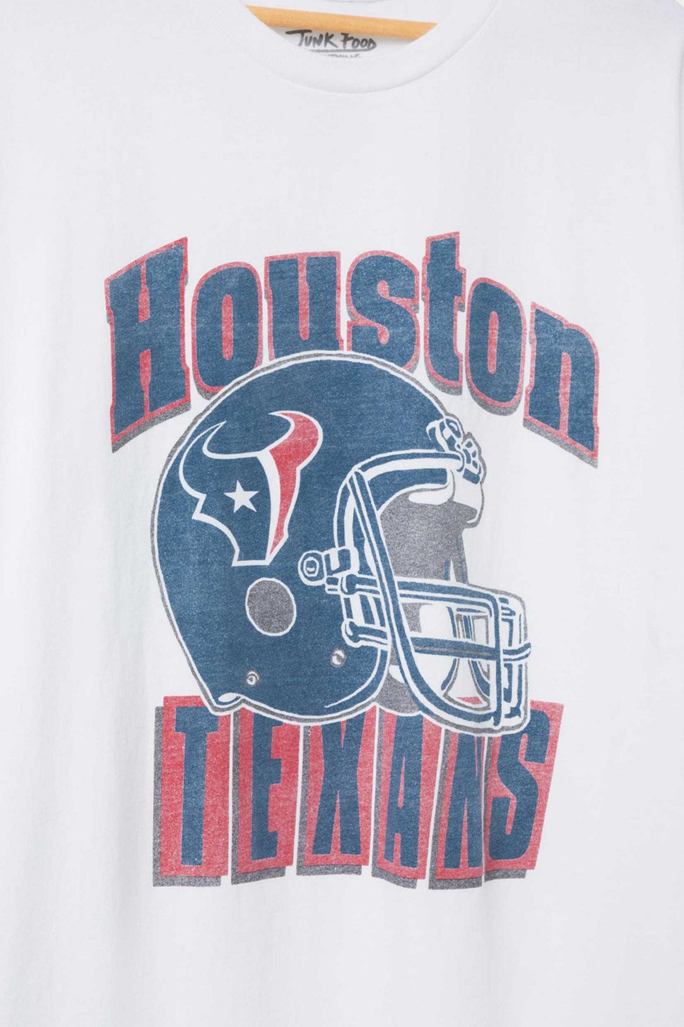 Junk Food NFL Throwback Helmet Flea Market Tee - Houston Texans