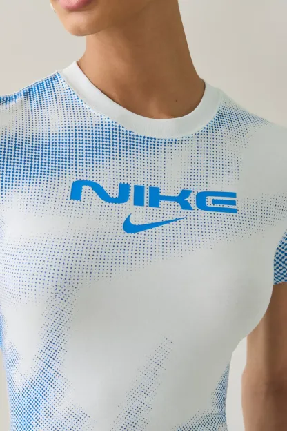 Nike Sportswear Chill Knit Graphic Crop Tee - White