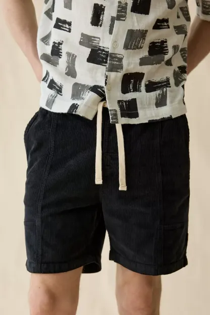 The Critical Slide Society All Day Corduroy Short - Washed Black
