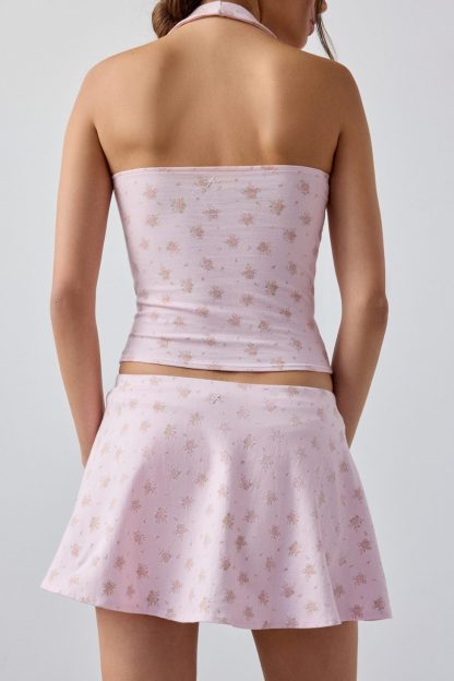 Out From Under Bec Mid-Rise Skater Mini Skort - Pink
