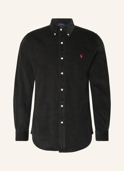 POLO RALPH LAUREN Cordhemd Custom Fit – SCHWARZ