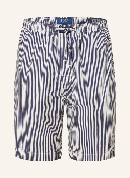 POLO RALPH LAUREN Lounge-Shorts – WEISS / DUNKELBLAU