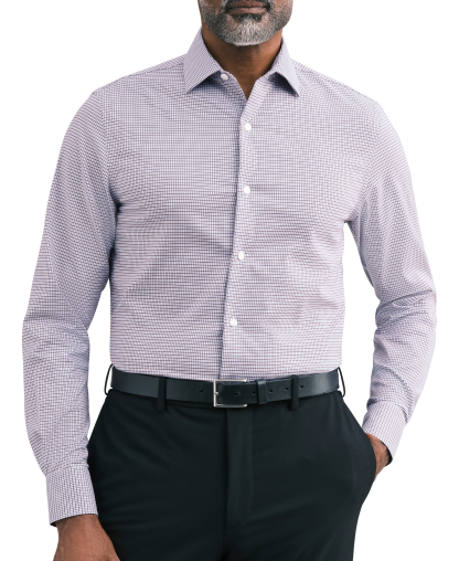 Tommy Hilfiger Men's Stretch Twill Slim-Fit Dress Shirt - Red