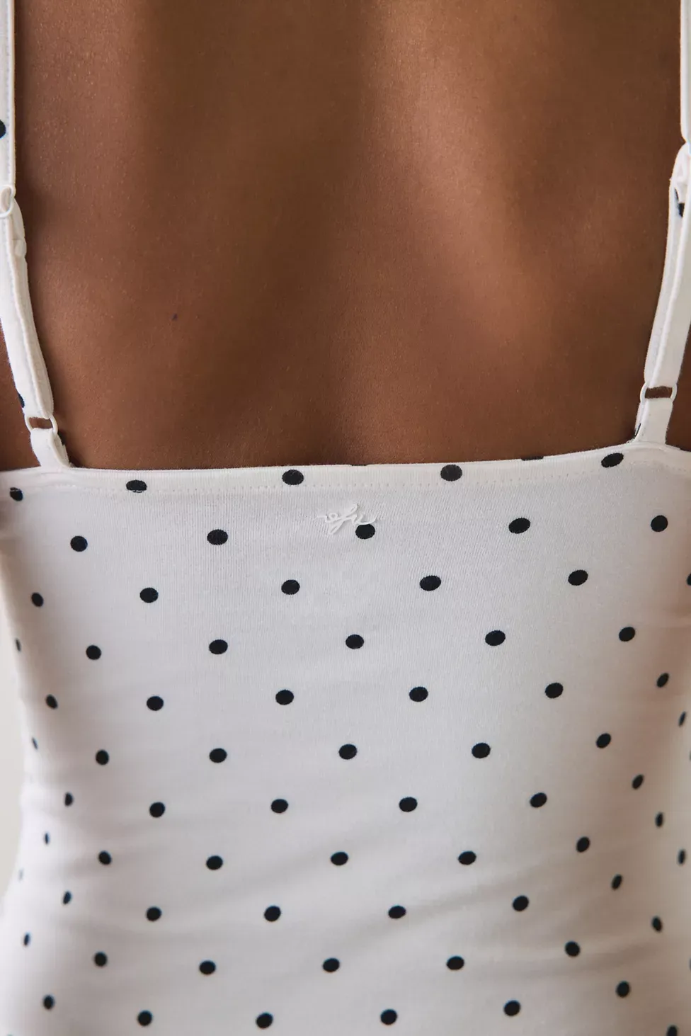 Out From Under Bec Twist-Front Cropped Cami - Black + White