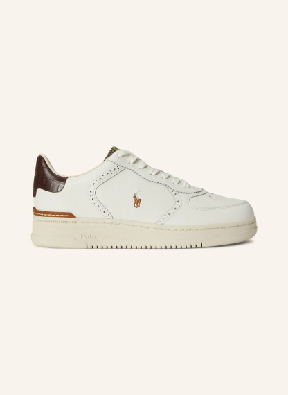 POLO RALPH LAUREN Sneaker – WEISS / DUNKELBRAUN / BRAUN