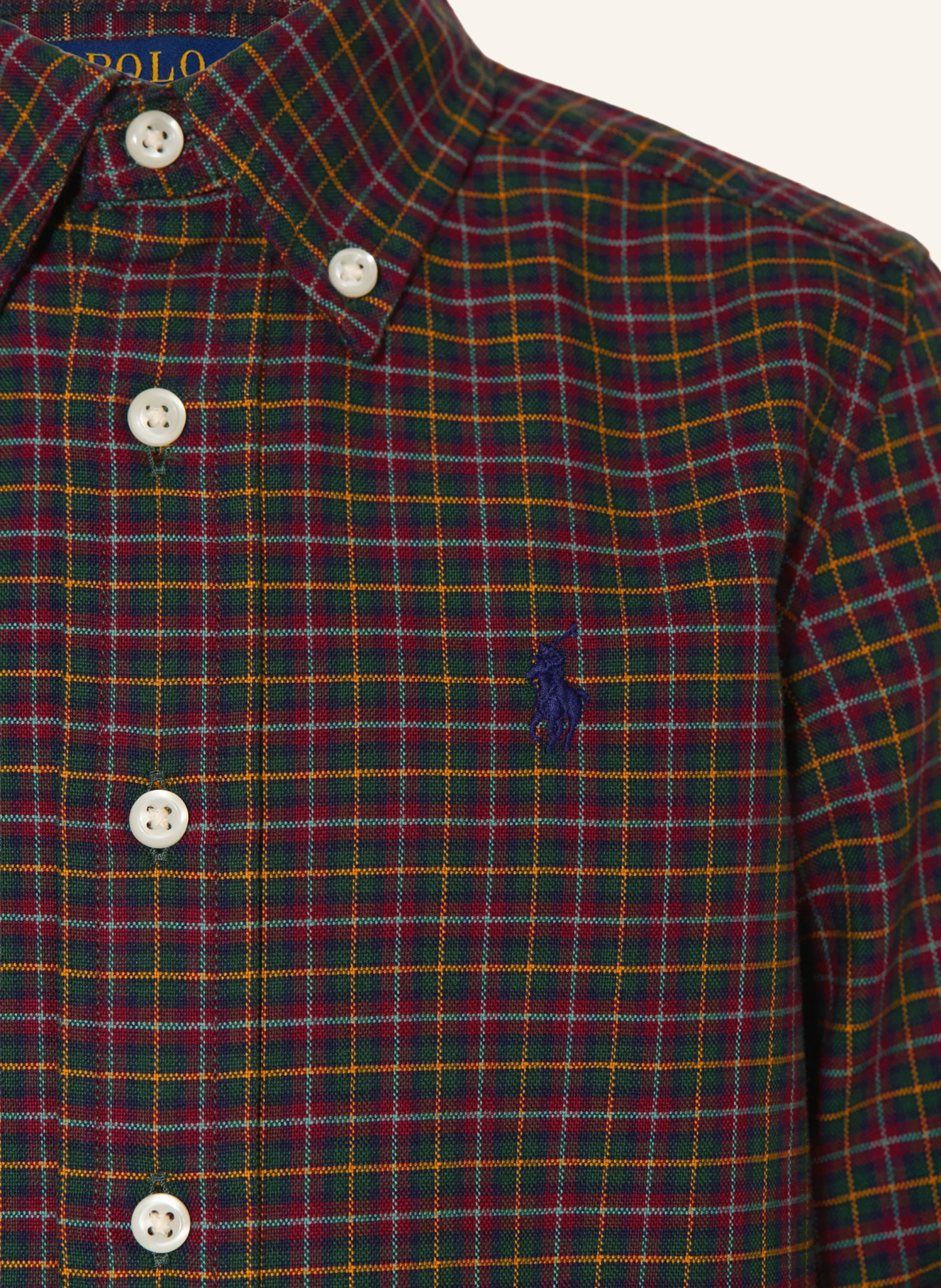 POLO RALPH LAUREN Hemd – DUNKELGRÜN / DUNKELROT / DUNKELGELB