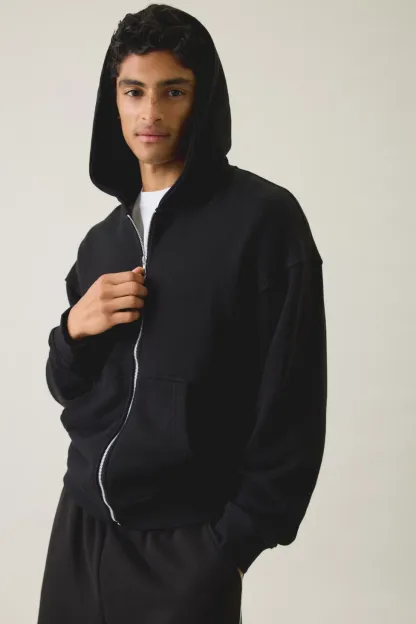 Standard Cloth Pregame Zip-Up Hoodie Sweatshirt - Black