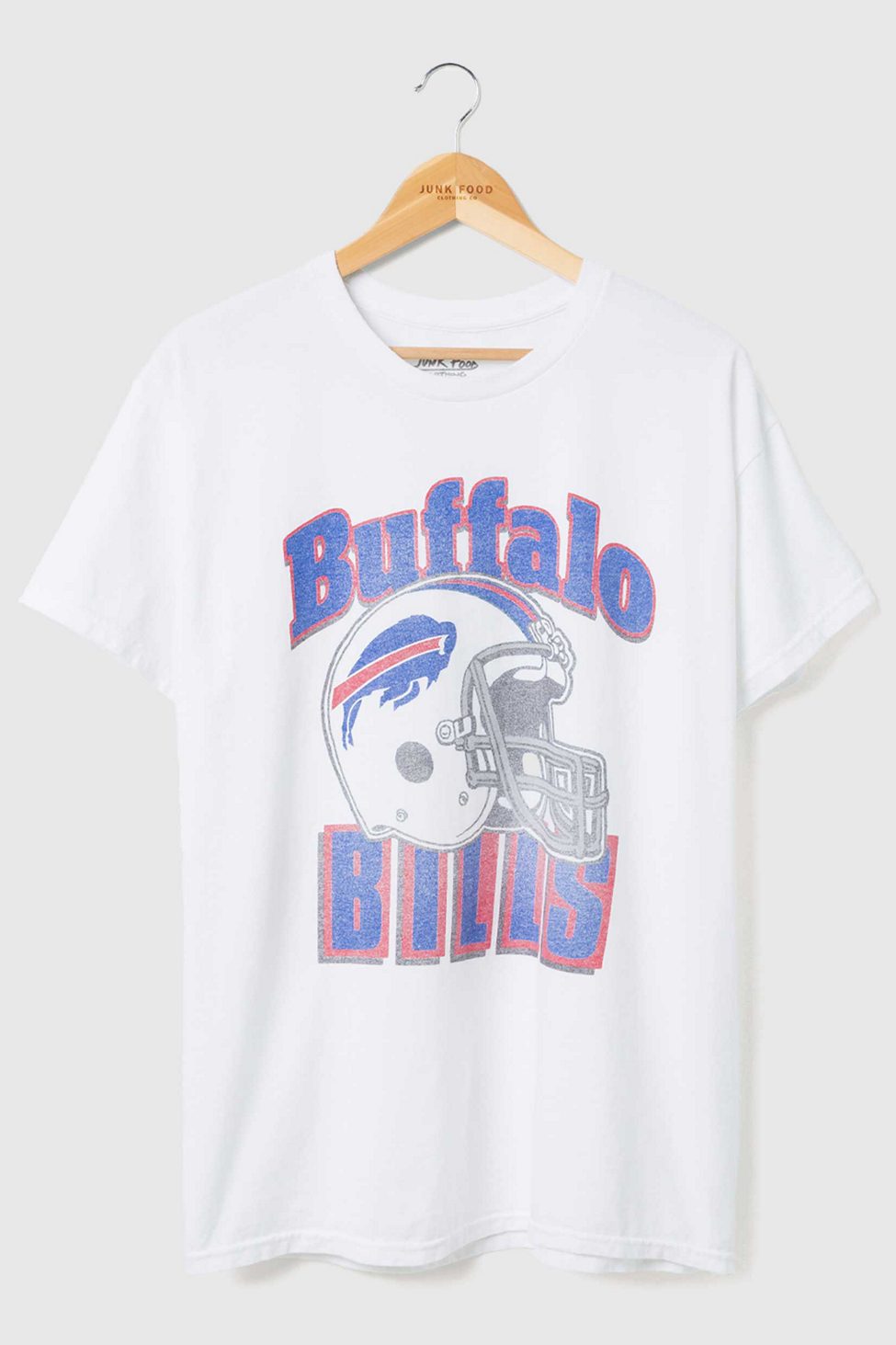 Junk Food NFL Throwback Helmet Flea Market Tee - Buffalo Bills