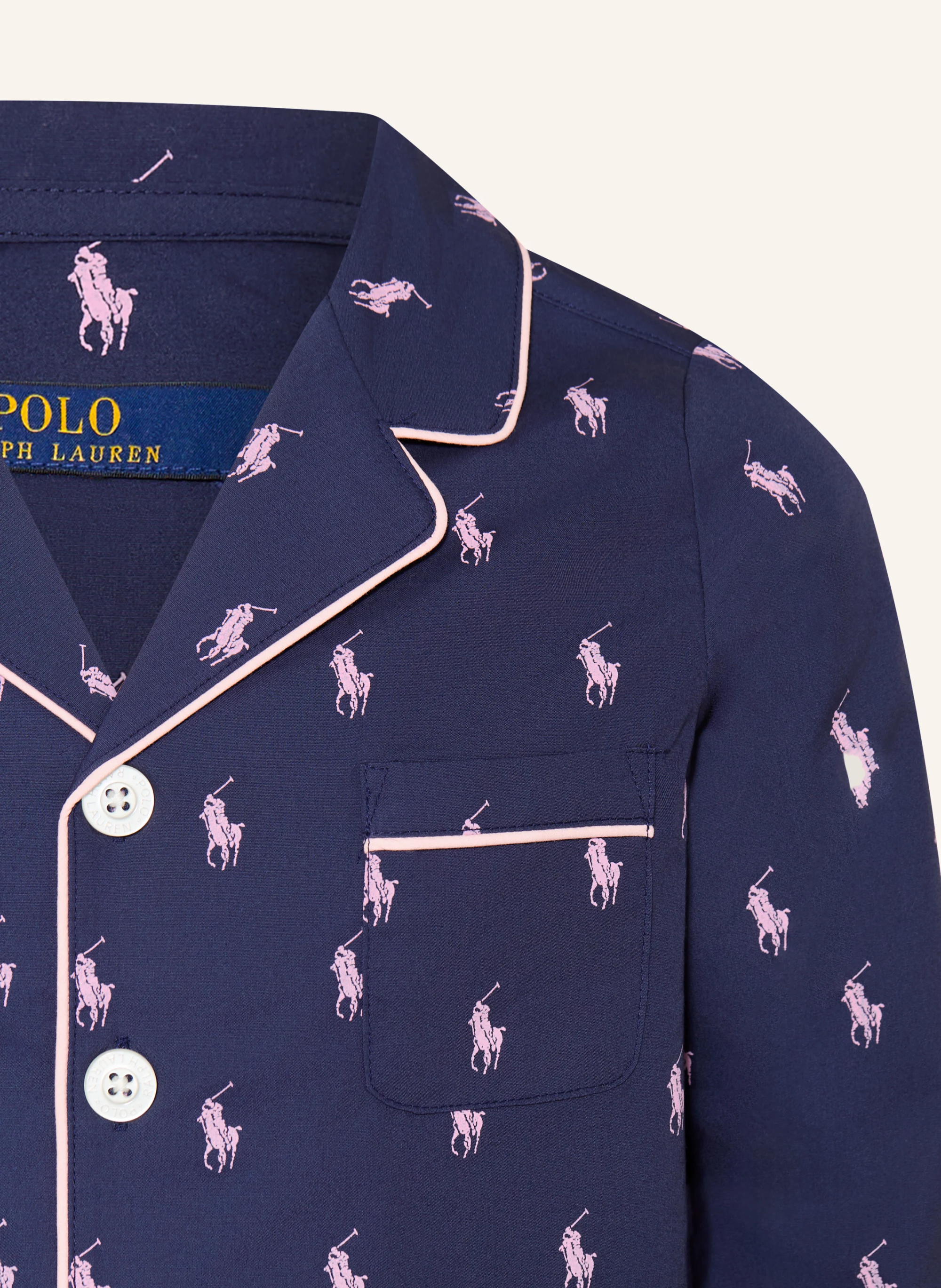 POLO RALPH LAUREN Schlafanzug – DUNKELBLAU / ROSA