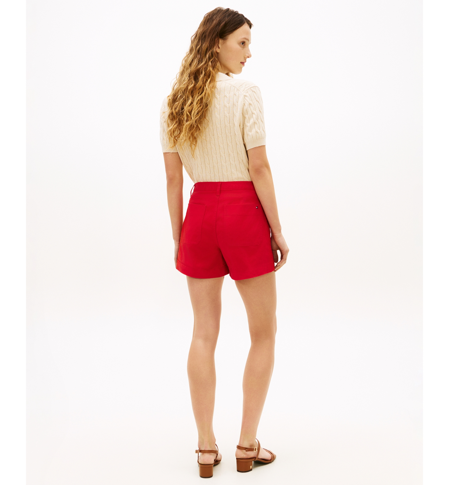 Tommy Hilfiger Women's Twill Patch Pocket Shorts - Primary Red
