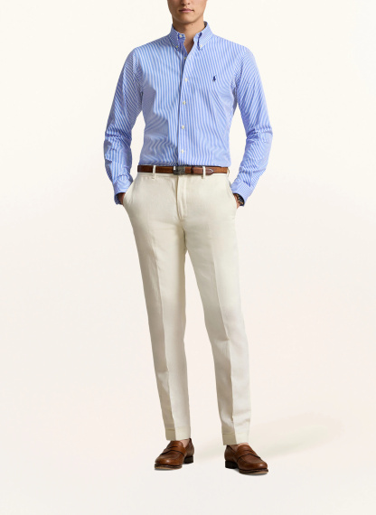 POLO RALPH LAUREN Hemd Custom Fit – WEISS / BLAU