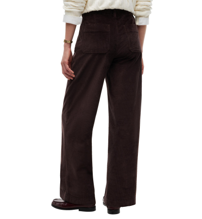 Tommy Hilfiger Women's Corduroy Wide-Leg Pants - Dark Brown