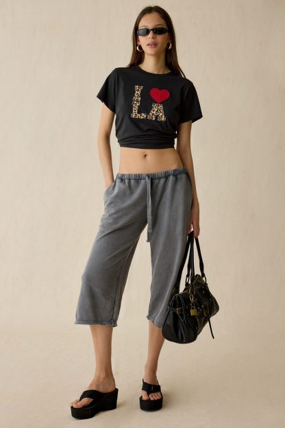 Out From Under Spring Breaker Slouch Capri Pants - Black